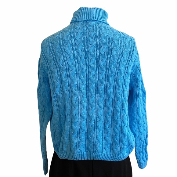 Wainscott Cable Knit Turtleneck Sweater - Picture 2 of 5
